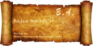 Bajza Adrián névjegykártya